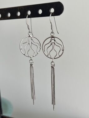 Sterling Silver 925 stamped dreamcatcher Earrings